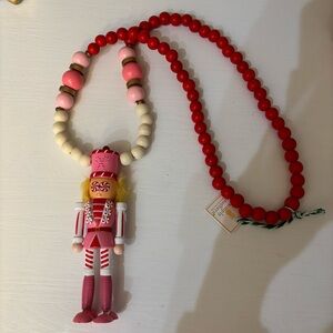Simply Southern Pink and Red Nutcracker Necklace